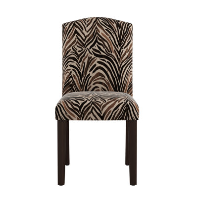 Santio Arched Washed Zebra Side Chair
