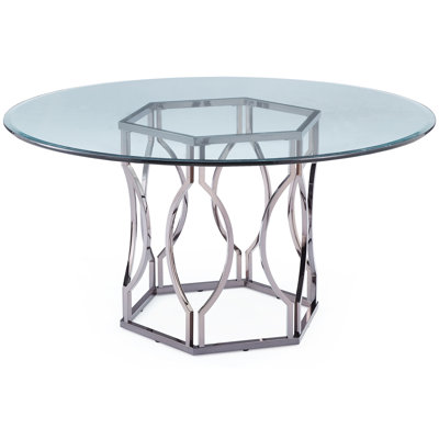 Viggo Round Glass Dining Table