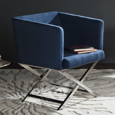 Golightly Arm Chair Upholstery: Navy Fabric