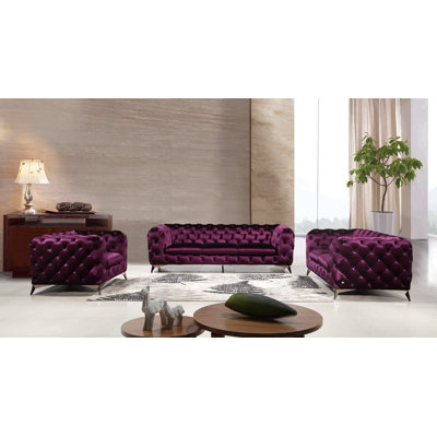 Mercer41 MRCR3398 Forslund Sofa, Loveseat and Chair Set
