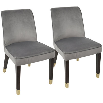 Dollison Side Chair Upholstery: Silver