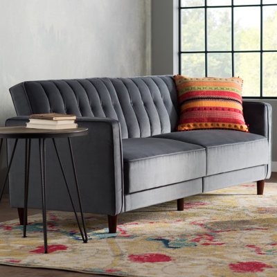 Willa Arlo Interiors WRLO6780 Hammondale Pin Tufted Convertible Sofa Finish