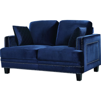 Willa Arlo Interiors WRLO6833 Dia Nailhead Loveseat Upholstery