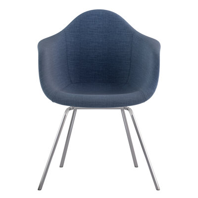 Classroom Arm Chair Upholstery: Dodger Blue, Finish: Nickel