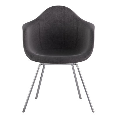Classroom Arm Chair Upholstery: Charcoal Gray, Finish: Nickel