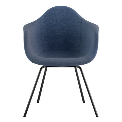 Classroom Arm Chair Upholstery: Dodger Blue, Finish: Gunmetal