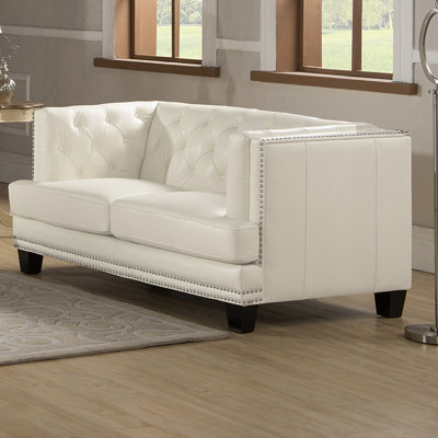 Amax Newport-L Newport Leather Loveseat