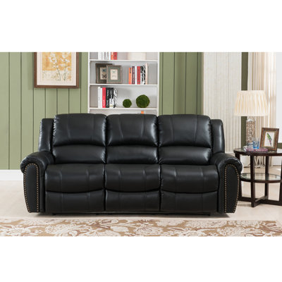Amax Houston-S Houston Leather Reclining Sofa