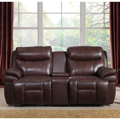 Amax Sanford-L Sanford Leather Reclining Loveseat
