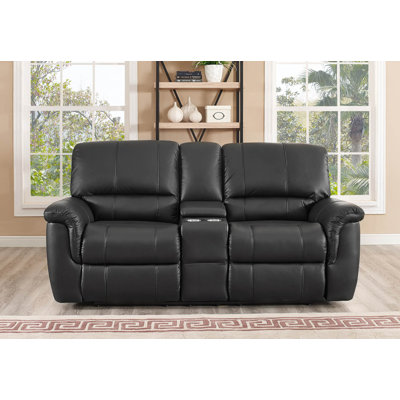 Darby Home Co DABY4635 Averill 2 Piece Leather Reclining Living Room Set