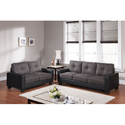 2406-2PC Living In Style Living Room Sets