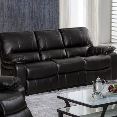 7619-S Living In Style Black Sofas