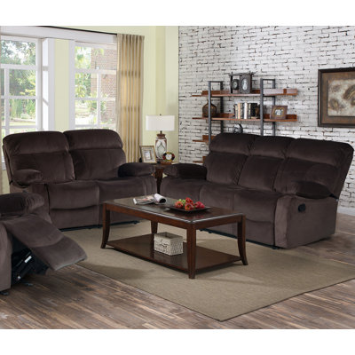 7698-2PC Living In Style Living Room Sets