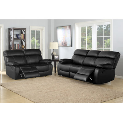 Red Barrel Studio RBRS8664 Birdsboro 2 Piece Reclining Living Room Sofa and Loveseat Set