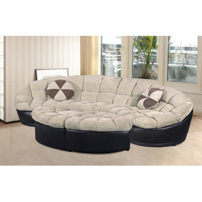 Orren Ellis ORNE2776 Chantilly 4 Piece Comfy Conversion Sofa Set Upholstery