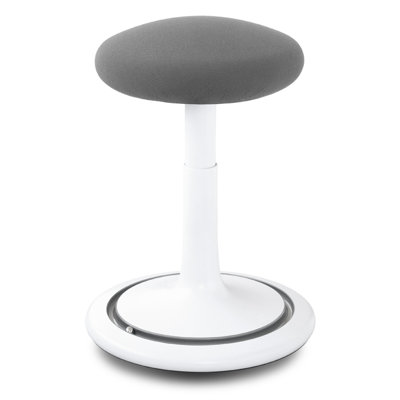 Adjustable Height Bar Stool Upholstery: White/Gray
