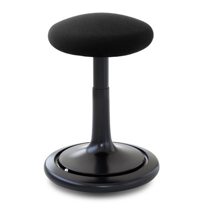 Adjustable Height Bar Stool Upholstery: Black