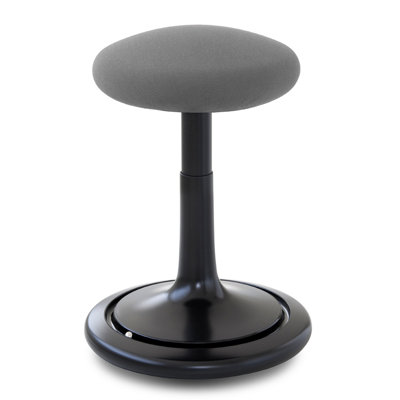 Adjustable Height Bar Stool Upholstery: Black/Gray