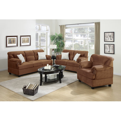 Infini Furnishings INF7917JB 3 Piece Living Room Set Upholstery
