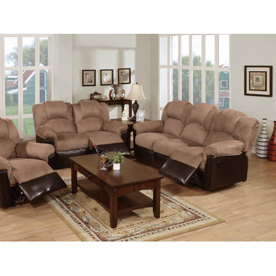 Red Barrel Studio RDBL7262 Ingaret Reclining Sofa and Loveseat Set Upholstery