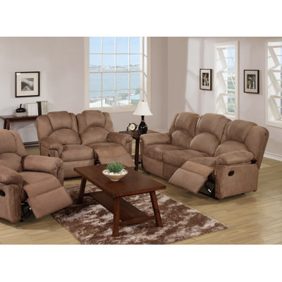 Infini Furnishings INF66876688JB Reclining Sofa and Loveseat Set