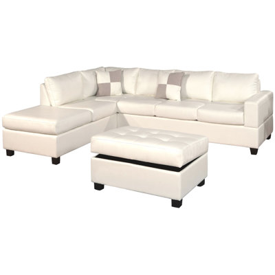 Infini Furnishings INF7354JB Reversible Chaise Sectional Upholstery