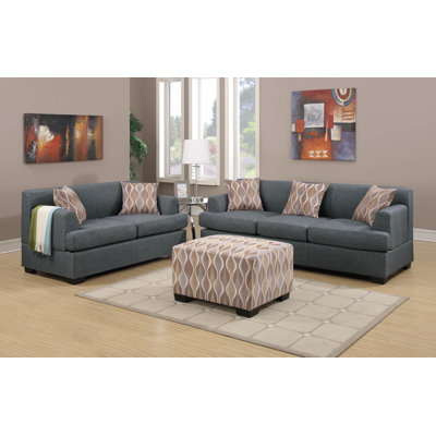 Infini Furnishings INF7972-3JB Sofa and Loveseat Set Upholstery