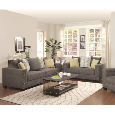 Infini Furnishings INF501421-2JB Francisco Sofa and Loveseat Set