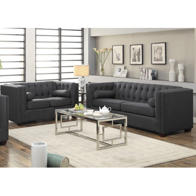 Infini Furnishings INF504901-2JB Sofa and Loveseat Set Upholstery
