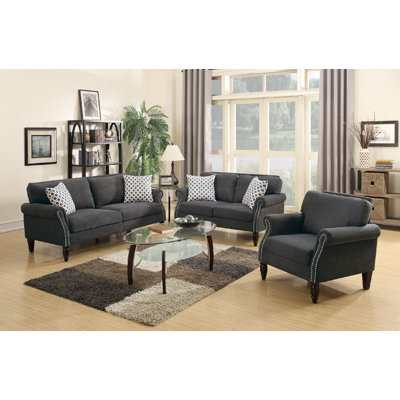 Infini Furnishings INF6926JB 3-Piece Living Room Set