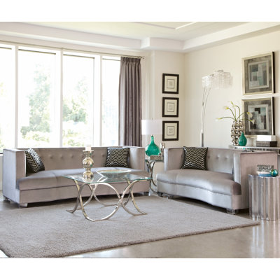 Infini Furnishings INC505881-2JB Glen Cove Sofa and Loveseat Set