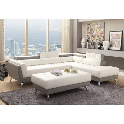 Infini Furnishings INF6979JBW New Rochester Sectional Upholstery