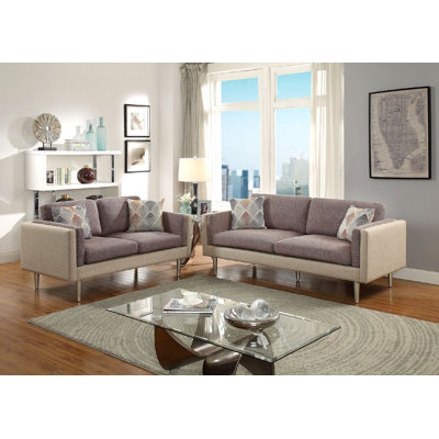George Oliver GOLV2625 Upper Stanton Sofa and Loveseat Set Upholstery