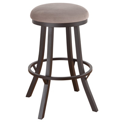 Rochester 30 inch Swivel Bar Stool Frame Finish: Flintrock Gray, Upholstery: Element Macchiato