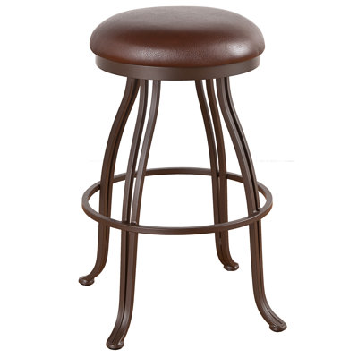 Valencia 26 inch Swivel Bar Stool Frame Finish: Flintrock Gray, Upholstery: Corona Earth