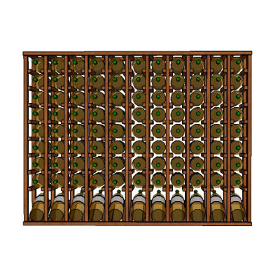 Premium Cellar Series 110 Bottle Floor Wine Rack Finish: Oak