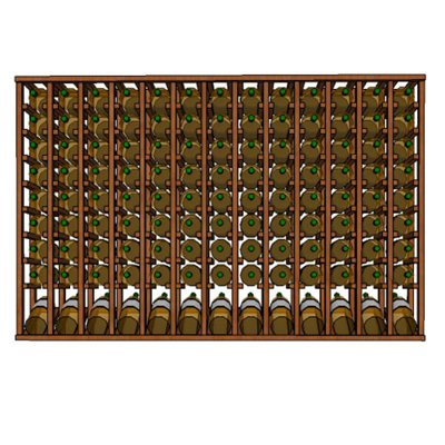 Premium Cellar Series 130 Bottle Floor Wine Rack Finish: Oak