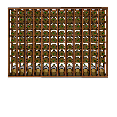 Premium Cellar Series 120 Bottle Floor Wine Rack Finish: Mahogany