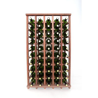Premium Cellar Series 50 Bottle Floor Wine Rack Finish: Mahogany