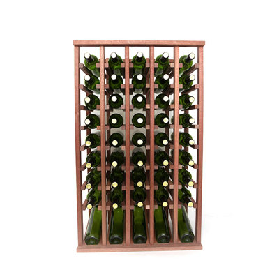 Premium Cellar Series 50 Bottle Floor Wine Rack Finish: Mahogany