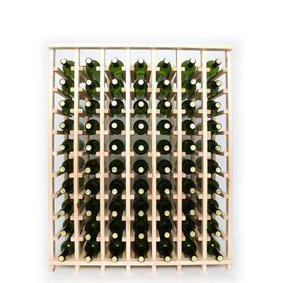 Premium Cellar Series 70 Bottle Floor Wine Rack Finish: Pine