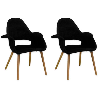 Morza Arm Chair Upholstery: Black