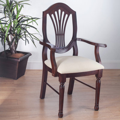 Elegant Arm Chair Finish Medium Oak