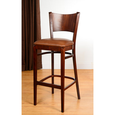 Triangle 30 inch Bar Stool Finish: Medium Oak