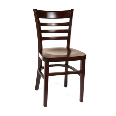 Ladderback Side Chair (Set of 2) Finish: Dark Mahogany