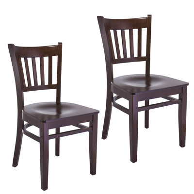 Slatback Side Chair (Set of 2) Finish: Walnut