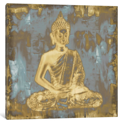 'Meditating Buddha' Painting Print on Wrapped Canvas Size: 12" H x 12" W x 0.75" D 'Meditating Buddha' Painting Print on Wrapped Canvas Size: 12" H x 12" W x 0.75" D