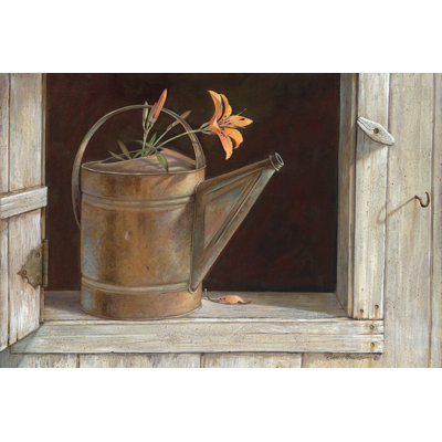 'Favorite Watering Can' Painting Print on Canvas Size: 12" H x 18" W x 0.75" D 'Favorite Watering Can' Painting Print on Canvas Size: 12" H x 18" W x 0.75" D
