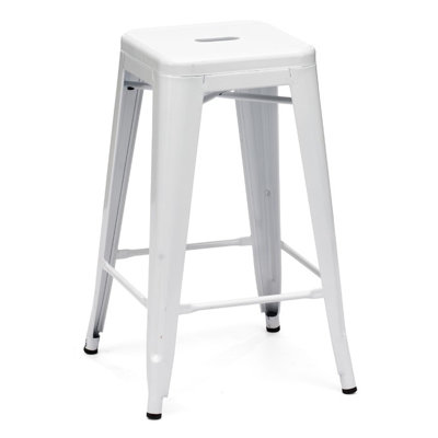 Halie 26 inch Bar Stool Finish: Glossy White