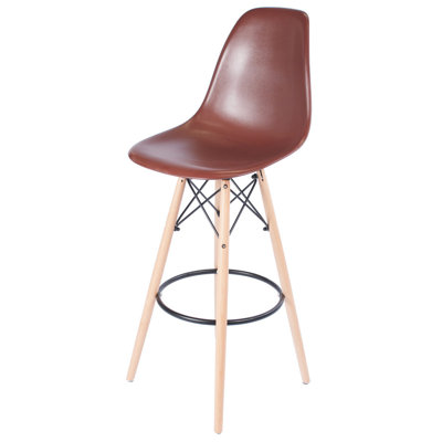 30.5 inch Bar Stool Upholstery: Brown